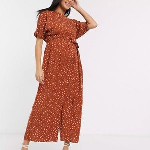 NWOT ASOS maternity jumpsuit burgundy